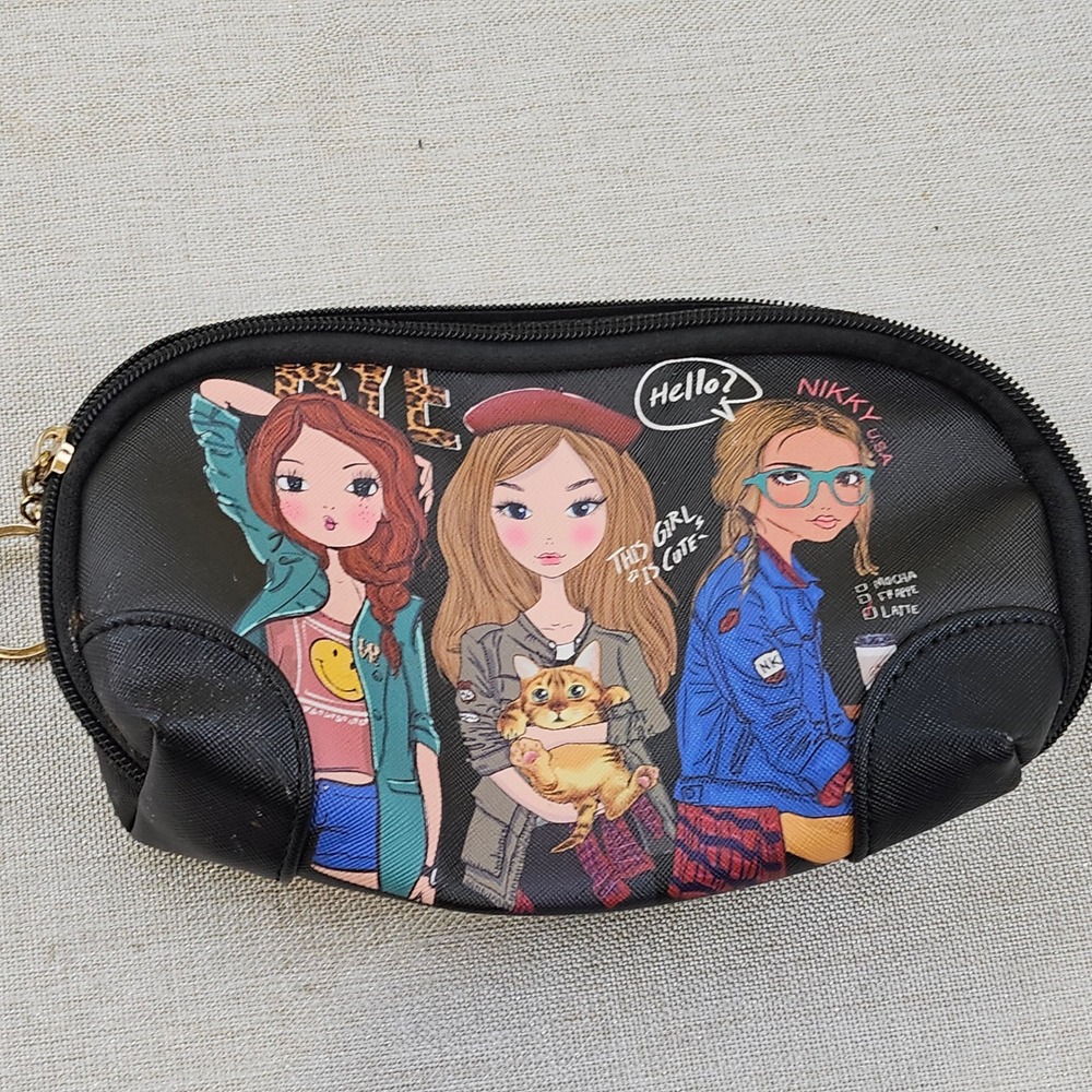 Nikky by Nicole Lee USA Girls Characters Cosmetic Makeup Pouch‎ Bag
